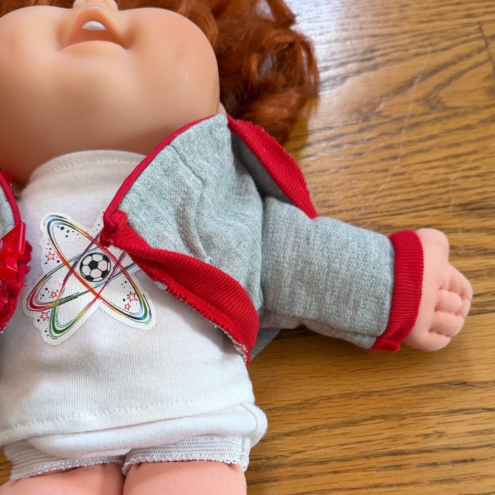 Cabbage Patch Kid Redhead Doll with Gray CPK hooded sweatshirt 1995 on tag - Picture 5 of 16